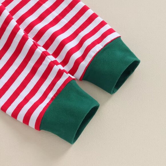 Baby Boys Christmas Elf Long Sleeve Bodysuit Outfit Set - Picture 6 of 8